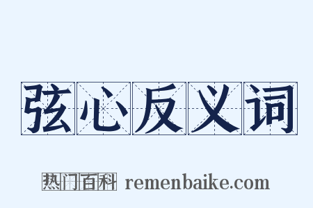 弦心反义词是什么意思的图片